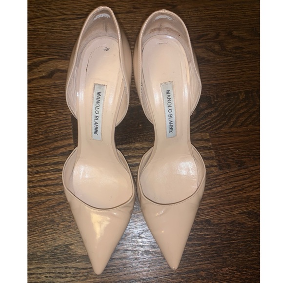 Manolo Blahnik Nude Dorsey Taylor 395 